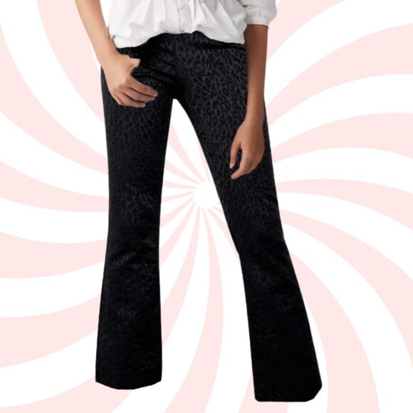 ZARA Black Leopard Capri Pants - Picture 1 of 4